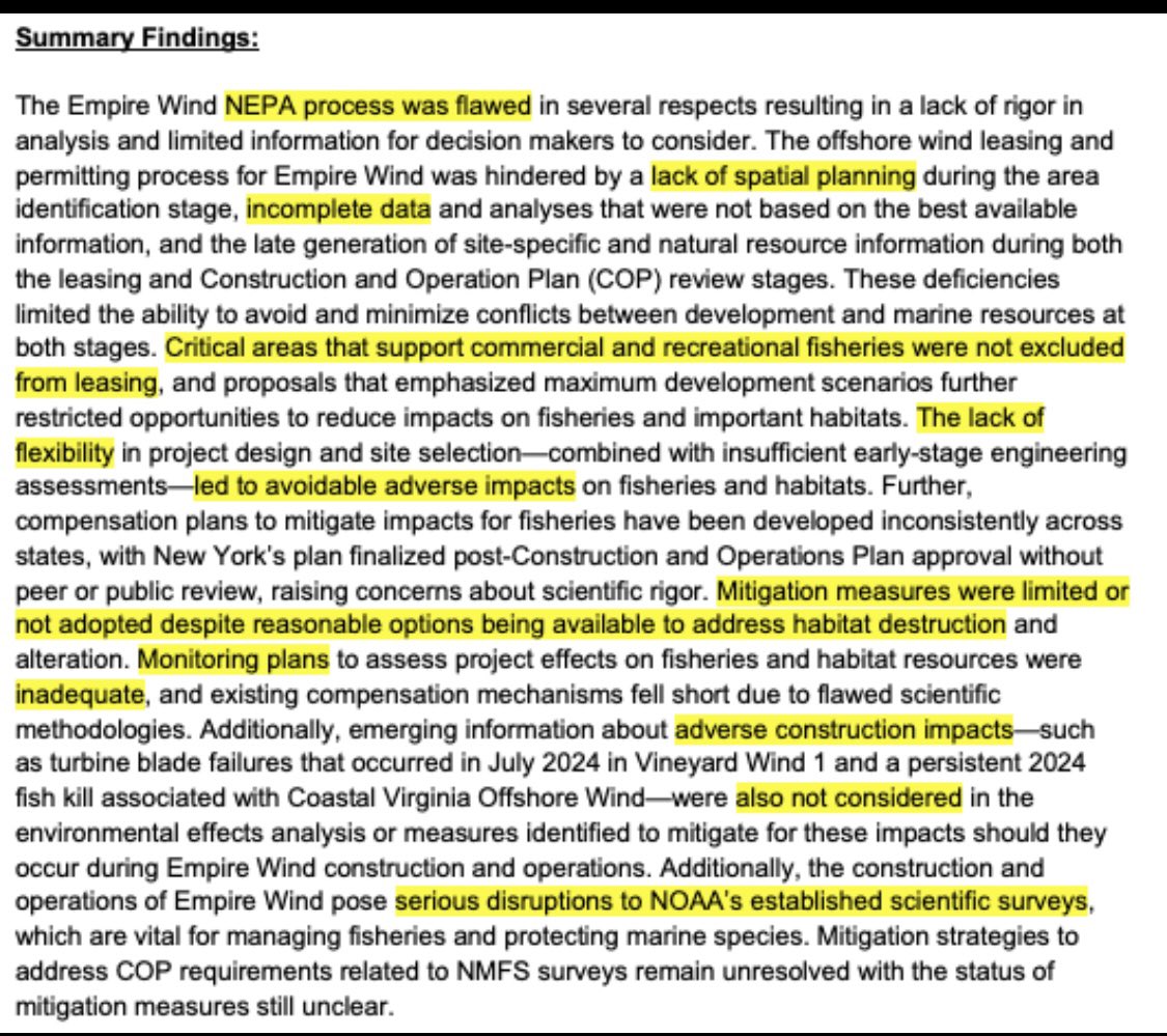 Protect Our Coast NJ (@njcoast_protect) on Twitter photo Leaked information attributed by <a href="/shellenberger/">Michael Shellenberger</a> to a National Marine Fisheries Service scientist provides damning information that would have led anybody (including <a href="/SecretaryBurgum/">Secretary Doug Burgum</a>) to the conclusion that the EMPIRE OFFSHORE WIND energy facility should be halted.
He did so in Leaked information attributed by <a href="/shellenberger/">Michael Shellenberger</a> to a National Marine Fisheries Service scientist provides damning information that would have led anybody (including <a href="/SecretaryBurgum/">Secretary Doug Burgum</a>) to the conclusion that the EMPIRE OFFSHORE WIND energy facility should be halted.
He did so in