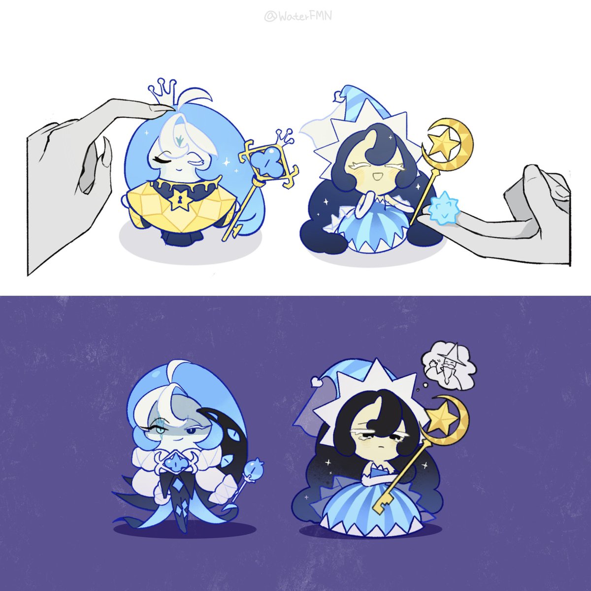 WaterFMN's tweet image. 별과 달 과거와 현재 
#shadowmilkcookie  #moonlightcookie