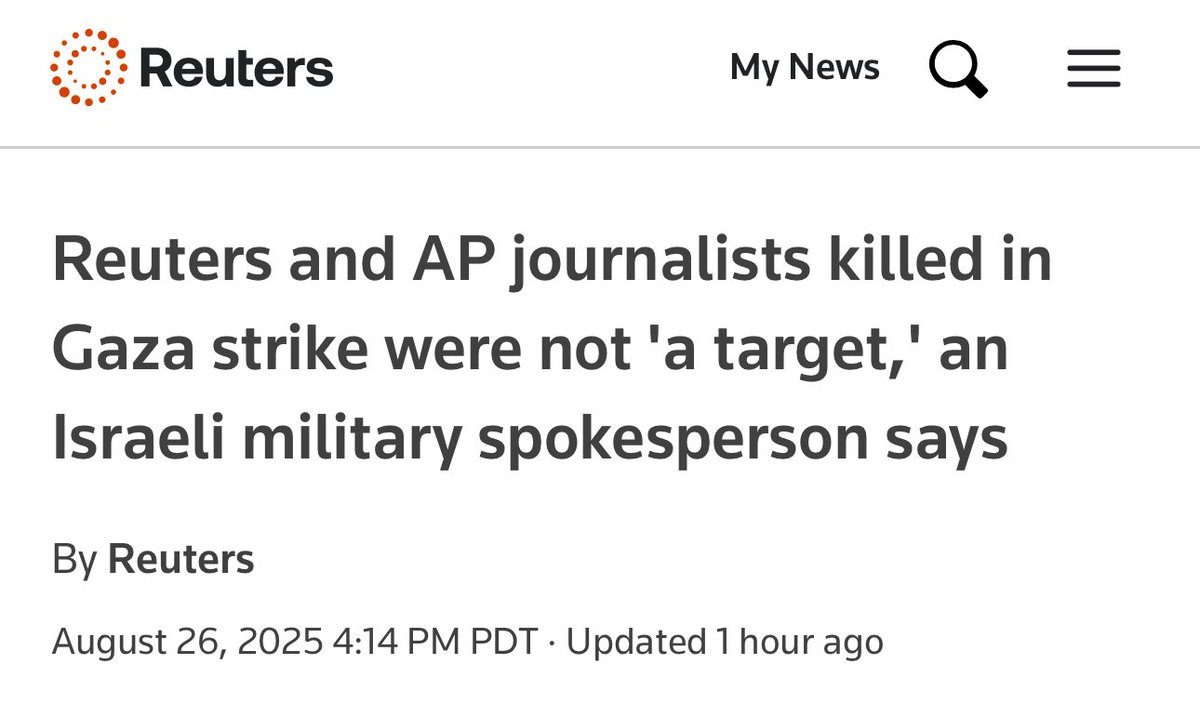They killed one of your journalists and you’re still covering for them.

You should be ashamed <a href="/Reuters/">Reuters</a>.