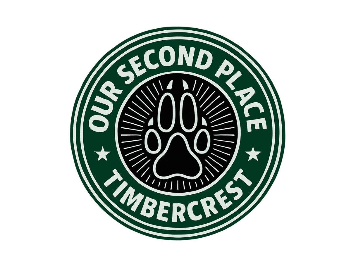 As principal, I'm proud to share our "Our Second Place Timbercrest" T-Shirt design! This symbolizes our school as a welcoming "third place"—a community hub beyond home where our middle school students thrive.  Thank you to all members of the Timbercrest Family for fostering this