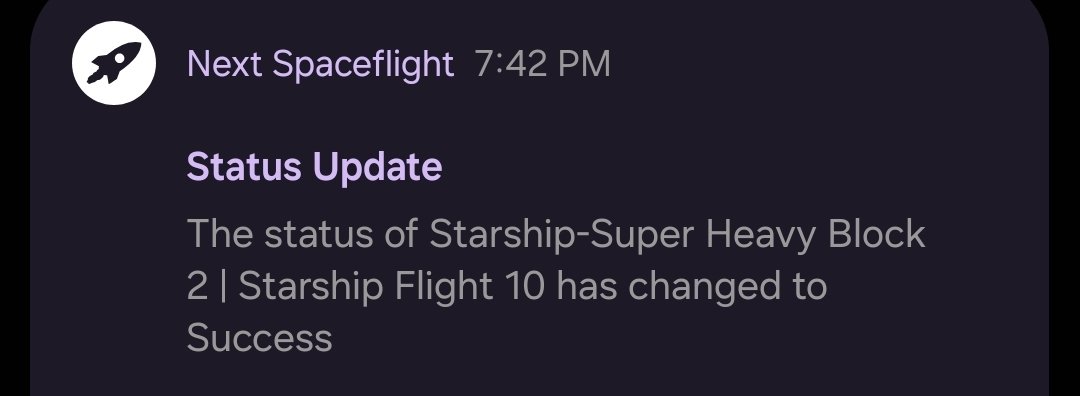 KotaKall's tweet photo. The best notification ive gotten all week @NASASpaceflight  @SpaceX https://t.co/WsHevRrScZ