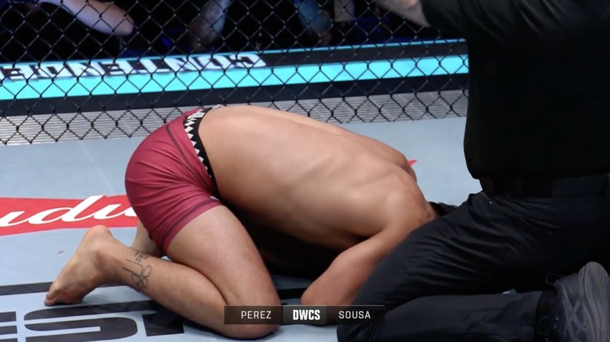 ¡WOOOOW! Que regreso de Sousa, quien parecía se le escapaba la victoria vs el mexicano Perez, pero logro finalizarlo en el 3er round. #DWCS