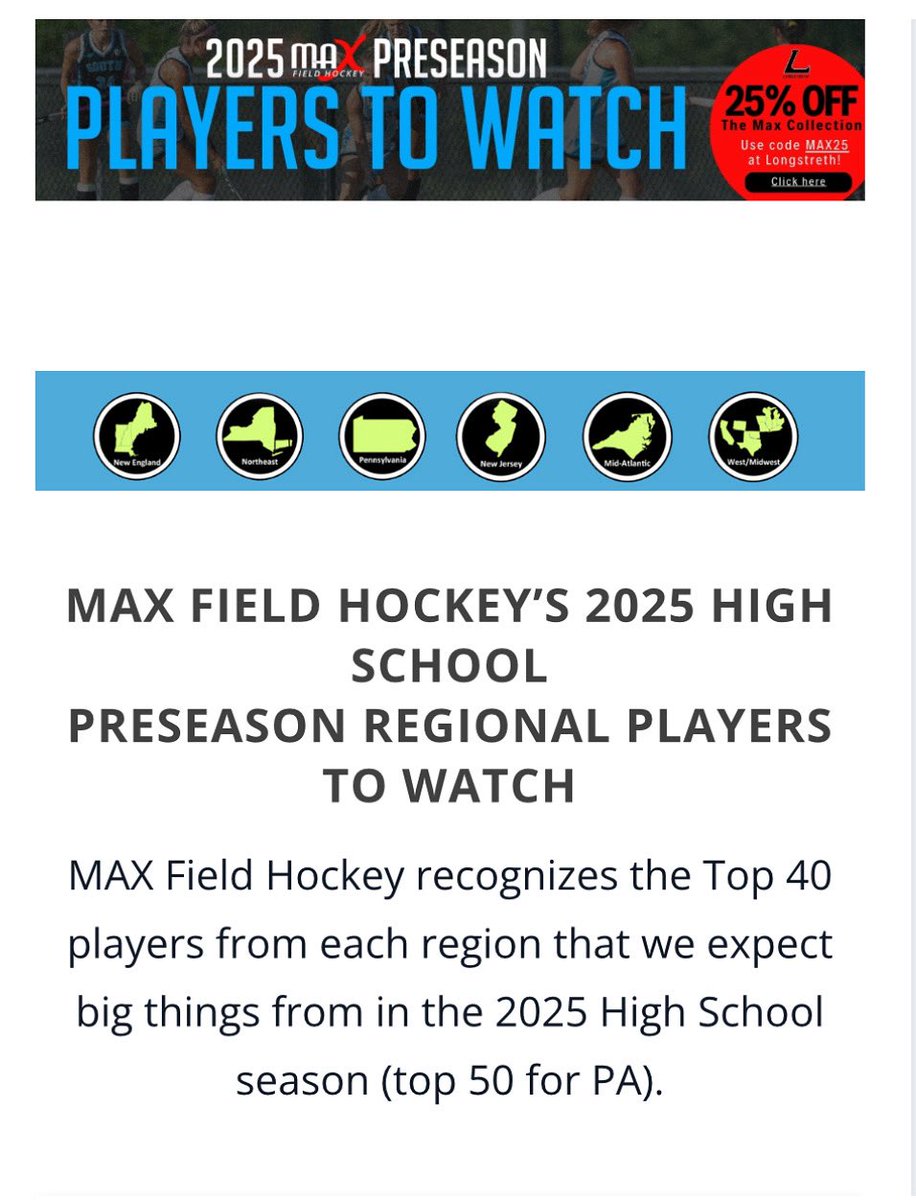 Congratulations to Maddie Bell, Olivia Hess, Isabella Hockenberry, Marissa Muza, Liberty Olivetti &amp; Mary Olivetti on being selected 💜🏑
