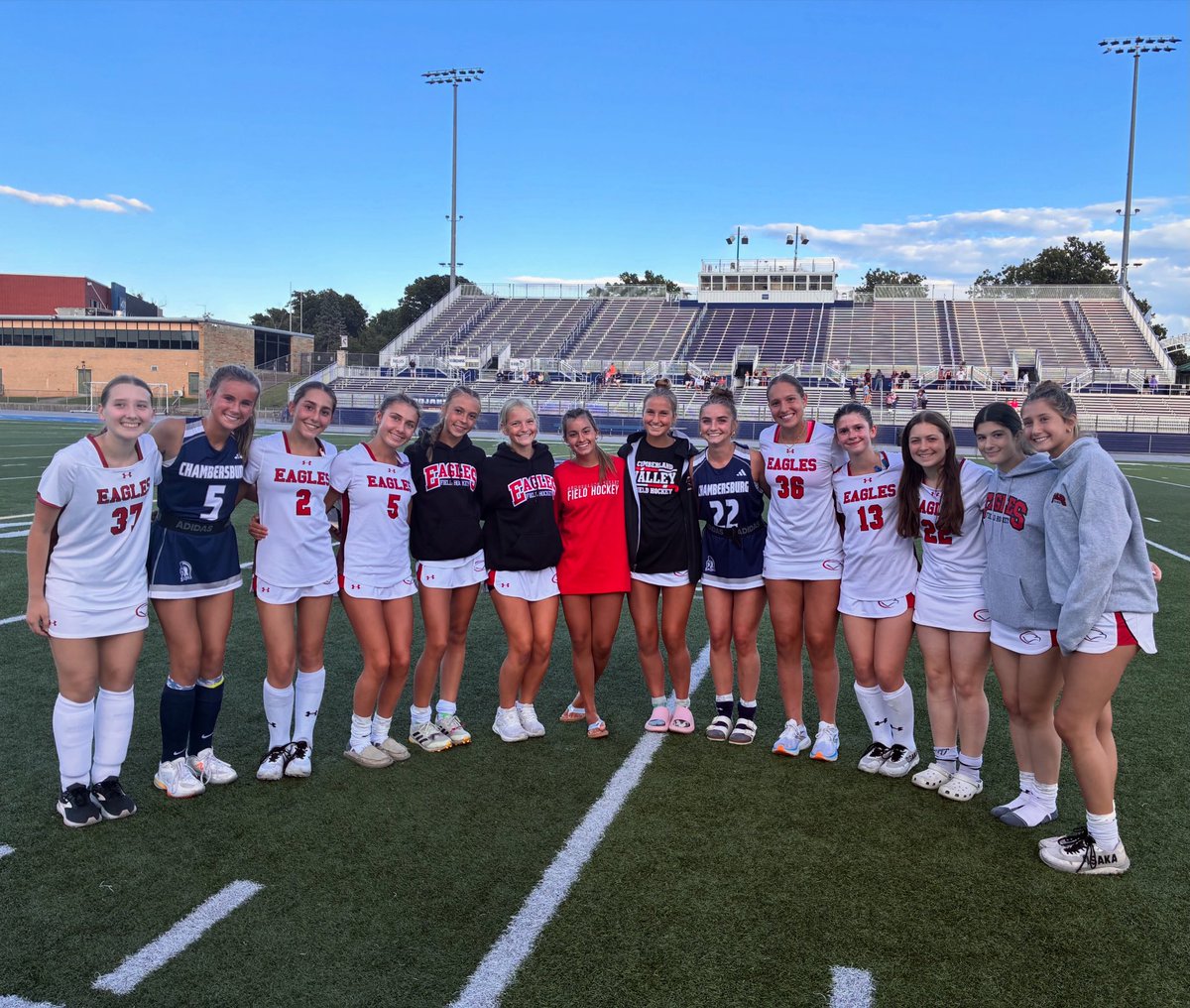 CPFH was well represented today when Cumberland Valley traveled to Chambersburg High School!  Love seeing our players     connecting this season 🏑