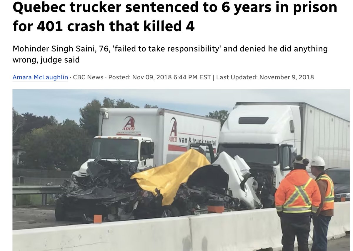 ChristinaPushaw's tweet image. Just a few of the fatal semi truck accidents that have happened in Canada recently. Seems to be a serious and systemic problem in the industry and we need to address it here too