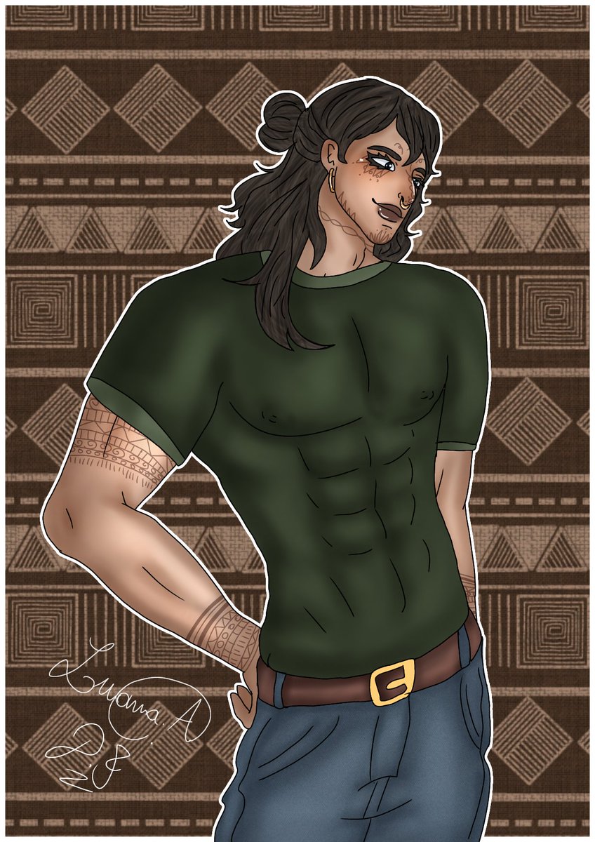 Luana_Are's tweet image. Dibujillo de Tocho 😃👍 #oc #originalcharacter #twitterartist #digitalart