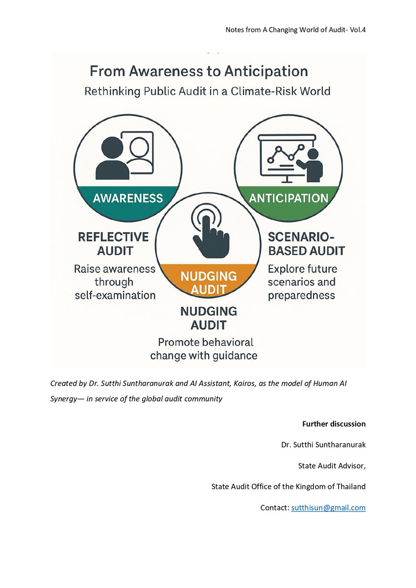 🤝 **Vol.4 – Constructive Audits**
Not fault-finding, but solution-building.
Thailand’s *3A Lab* (Awareness, Action, Anticipation) shows how audits build trust &amp; drive change.
by Dr <a href="/SunSutthi/">Sutthi Sun</a>