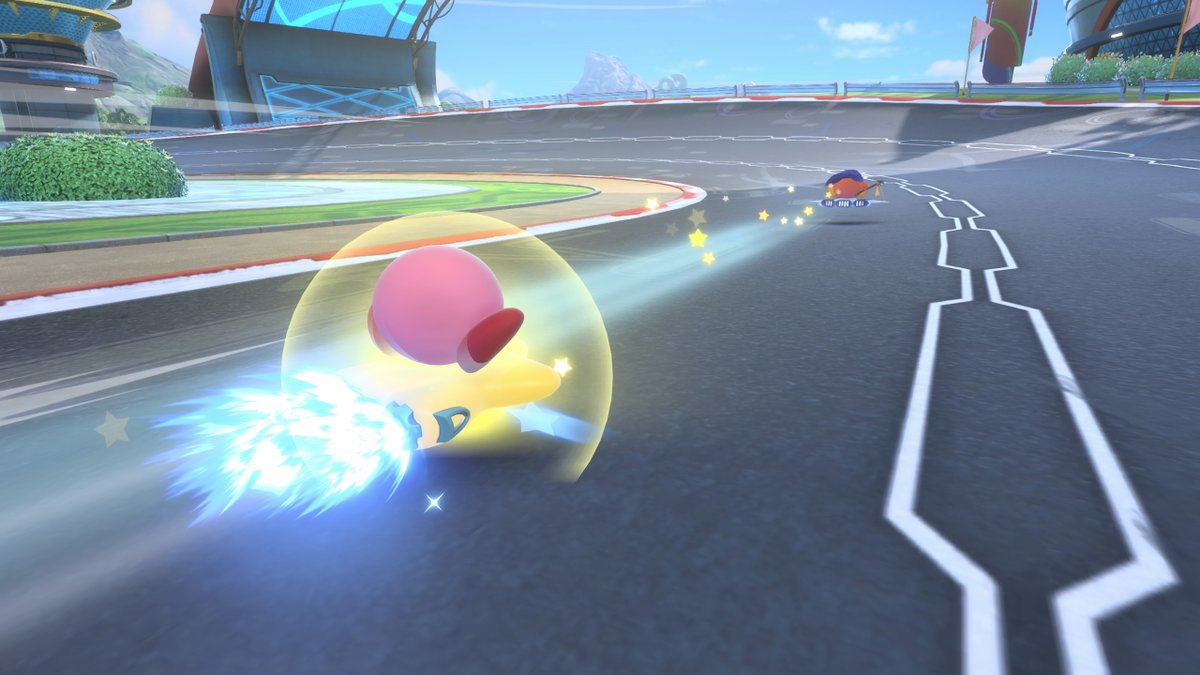 It's important to master the Star Slide, especially when you're racing. Follow closely behind your opponents to pick up those stars and gain speed! #KirbyAirRiders