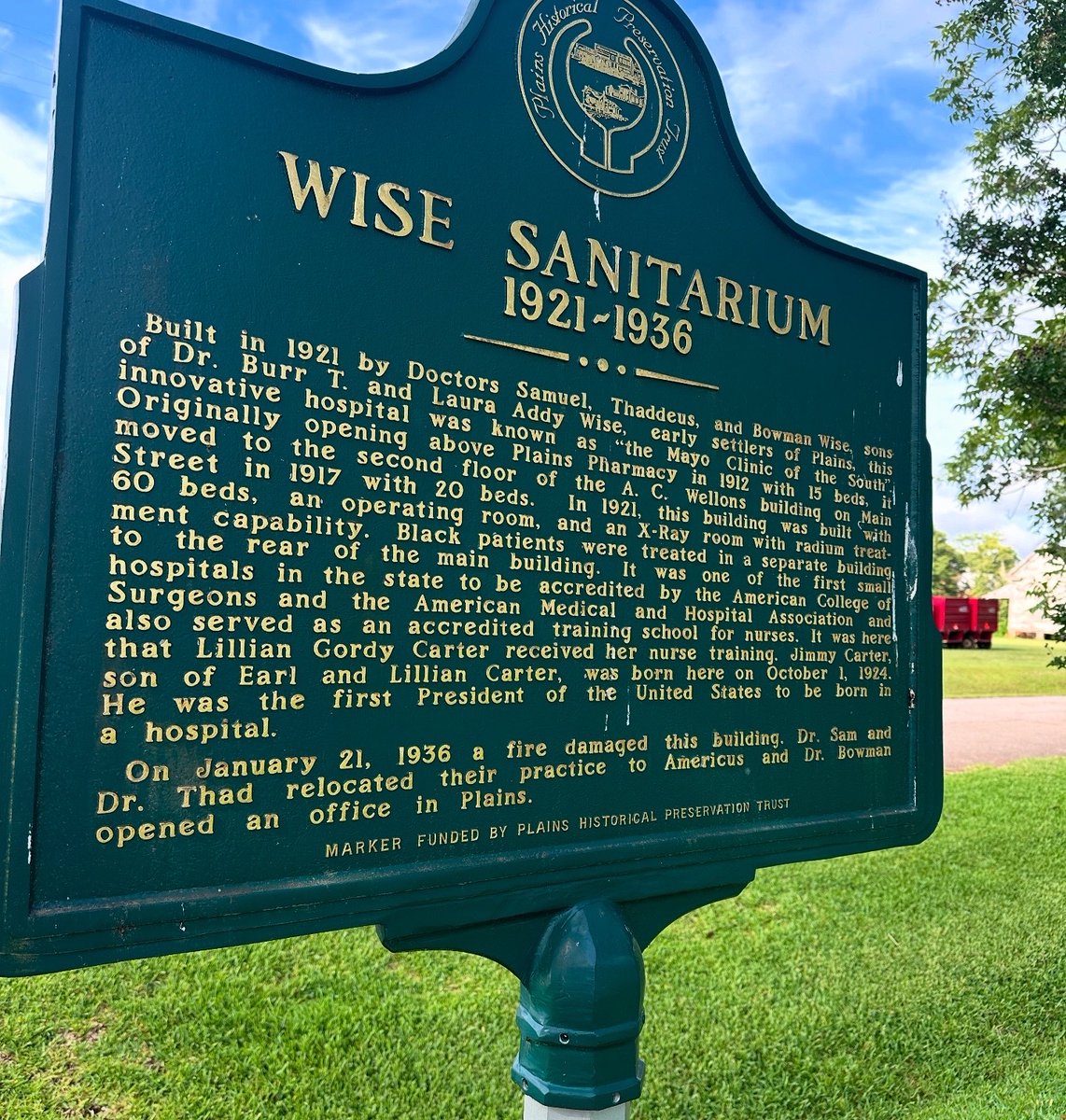 PresidentsVisit's tweet image. The Lillian Carter Rehabilitation Center, once the Wise Sanitarium, birthplace of Jimmy Carter! 🦅🇺🇸🏛️🚙🗺️🛣️ 

Check out “Jimmy Carter and Plains” for his birthplace! visitingthepresidents.com/2021/10/12/epi…

#summerofjoe2025 #president #JimmyCarter #Plains #presidentswithjoe #travelswithjoe