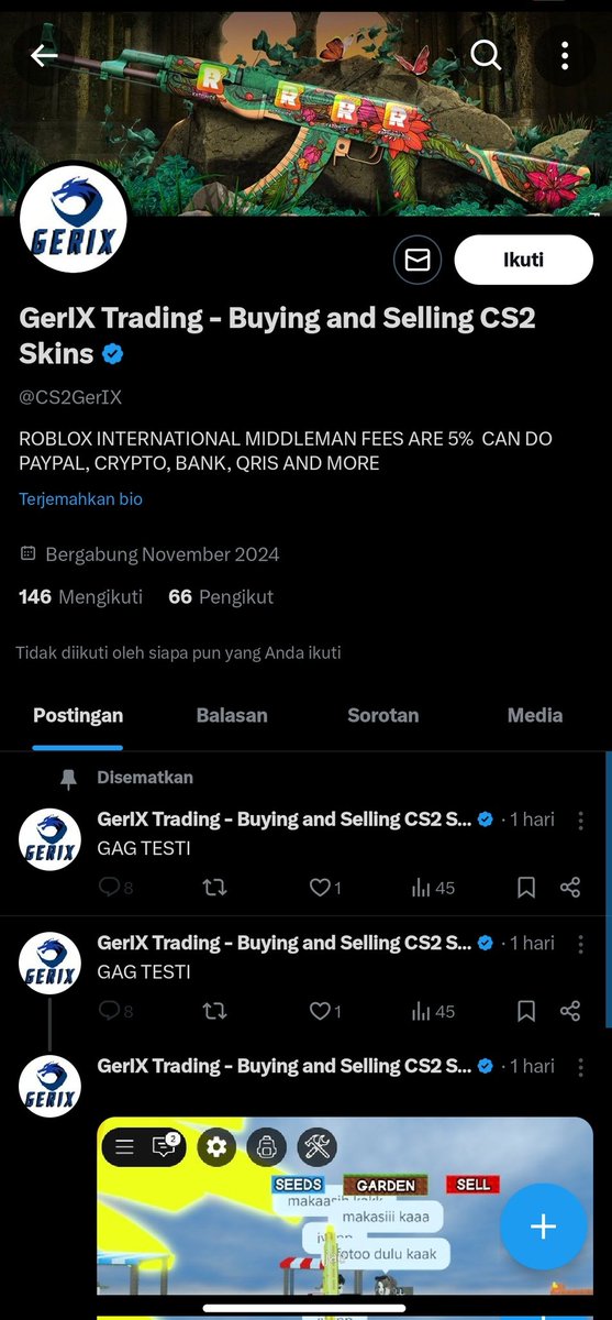 pjerhaps's tweet image. guys ini dia masih cari mangsa ya di komun ini. modusnya dm kalian nawarin pet atau beli pet ke kalian dan semua testinya tuh nyolong gatau punya siapa. blokir aja langsung men temen ✋🏻

tolong di ban ya min @puliciroblos
x.com/pjerhaps/statu…