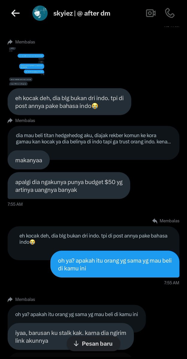pjerhaps's tweet image. guys ini dia masih cari mangsa ya di komun ini. modusnya dm kalian nawarin pet atau beli pet ke kalian dan semua testinya tuh nyolong gatau punya siapa. blokir aja langsung men temen ✋🏻

tolong di ban ya min @puliciroblos
x.com/pjerhaps/statu…