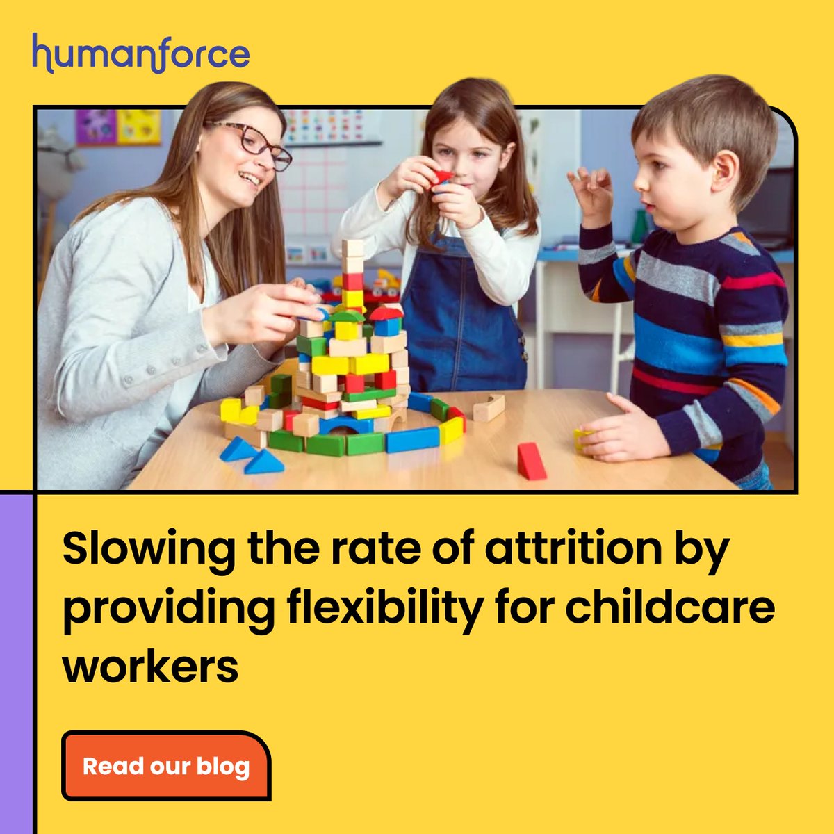 Read our latest blog here - hubs.la/Q03Fm8-50 that discusses offering flexibility as a way to reduce your attrition rate within the Early Learning &amp; Childcare industry.