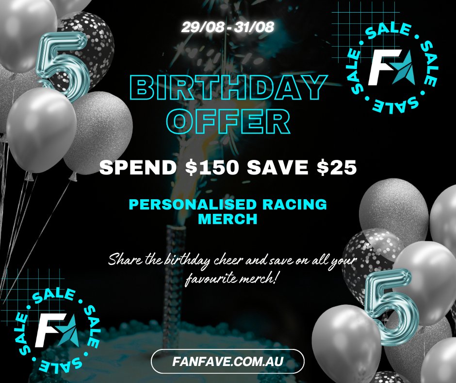 Celebrate our Birthday with us! Enjoy our Spend &amp; Save Offer this weekend only!🎁🎉  
Offer ends 11.59pm August 31.
*Terms &amp; Conditions apply, see our website for more details