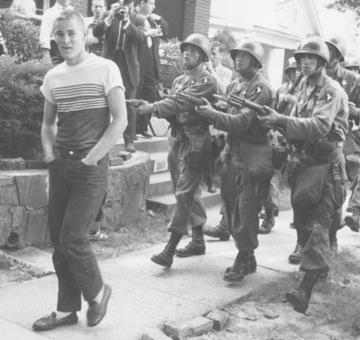 Eisenhower sent the 101st Airborne to suppress peaceful protest, and desegregate Little Rock, Arkansas, at gunpoint. I don’t care about what’s “constitutional.” I’m sick of American cities being terrorised by criminal thugs.