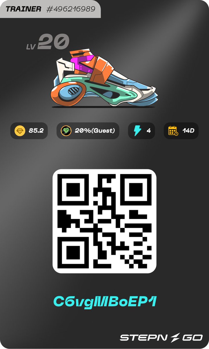 ゲスト募集します！
トレーナーlv20  effi85.2
4エナ2週間、ゲスト20%
45エナ以上消化希望

C6vgMBoEP1

コード使われた方は、連絡用にXのフォロー、コメントをいただけると嬉しいです！

#STEPNGO
#ゲスト募集