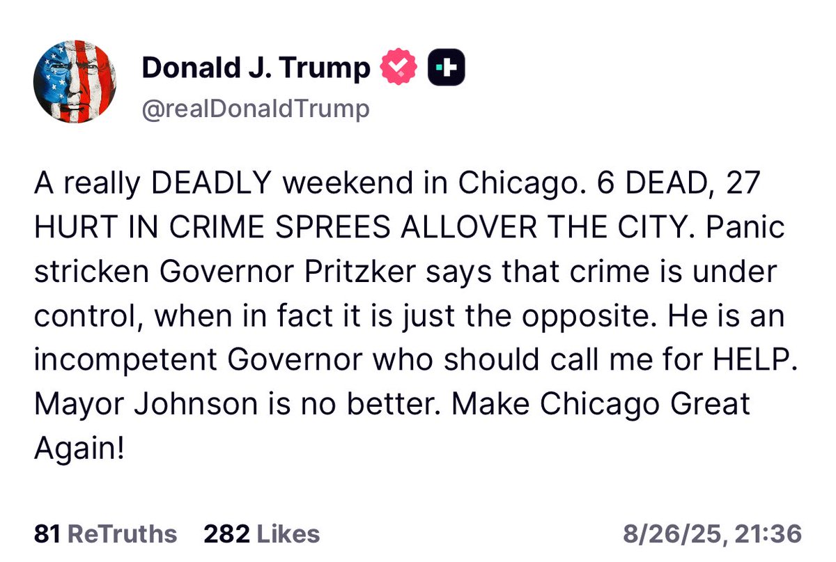 🚨6 dead, 27 hurt in Chicago crime sprees this weekend.