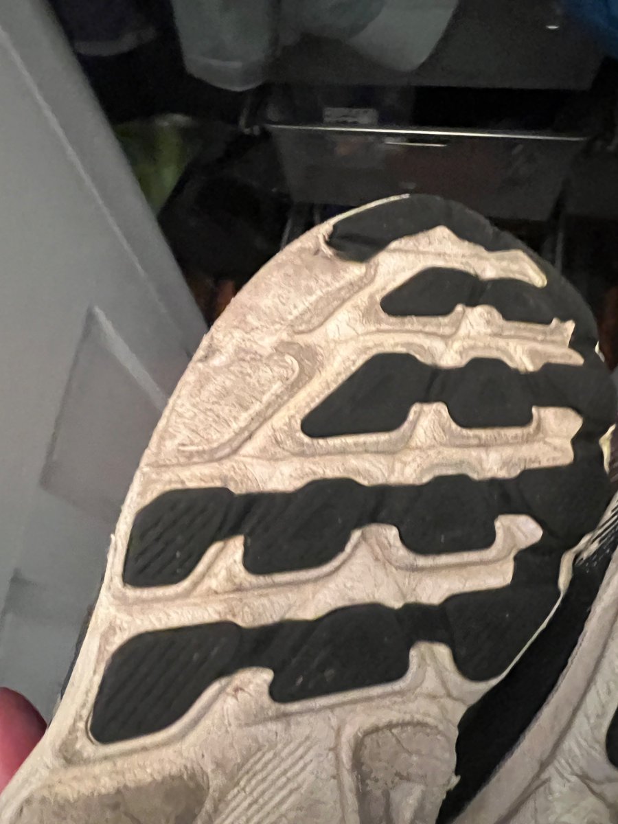 Kjmass1's tweet photo. @hoka Two sets of kids shoes failing in the same spots, within 1-2 months of purchase. Is that normal wear and tear by your standards? https://t.co/ZMstSisY9A