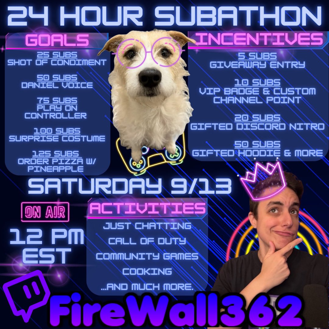 Save the date for my first EVER Subathon! 🤗
Oh, did I mention it’s going to be 24 hours!? 😱
Saturday September 13th starting at 12 PM Eastern Time! 🫶🏻