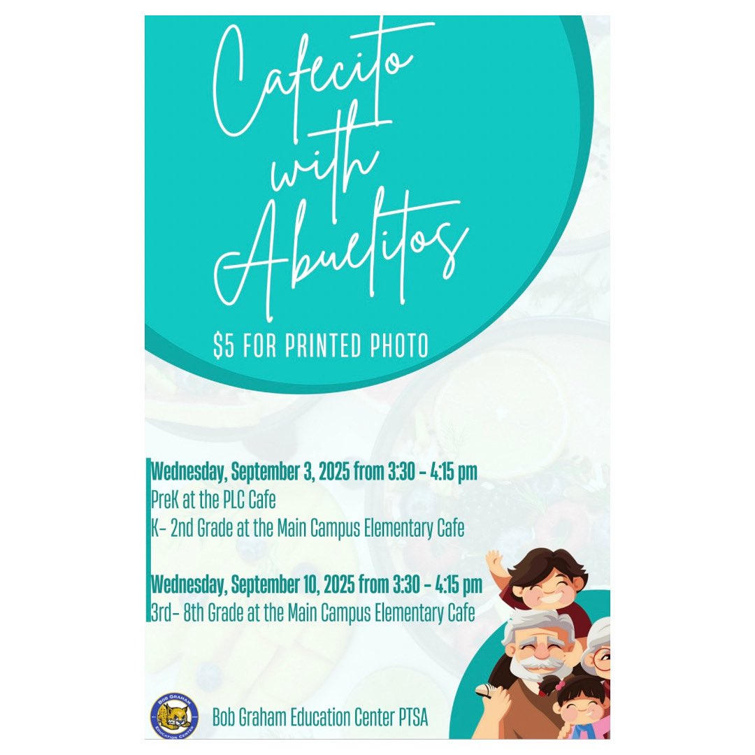 Join us as we celebrate our grandparents with a special cafecito! 🐾✨
🐾💙💛<a href="/MDCPS/">Miami-Dade Schools</a> <a href="/SuptDotres/">Jose L. Dotres, Ed.D.</a> <a href="/RobertoAlonsoFL/">RobertoJAlonso</a> #SHOWUPMDCPS #YourBestChoiceMDCPS #BGEC