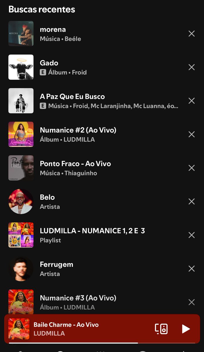 sem mentir! mostre a suas últimas músicas buscadas no Spotify