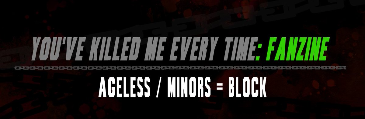 Here is a friendly reminder that this fandom is an adult space, and any/all accounts that do not have a LISTED AGE, or have an age listed as UNDER 18, will be BLOCKED.

This zine, like the games it is celebrating, is 18+.

#boyfriendtodeath #btd #ykmet