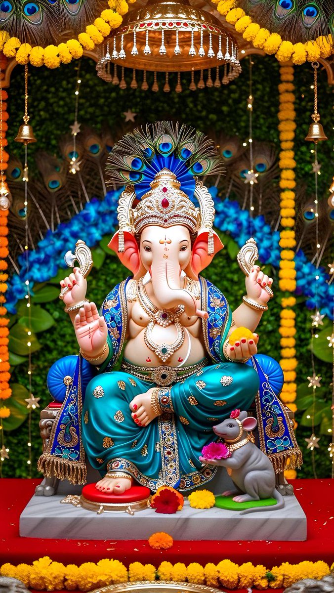 मंगलमूर्ति गणपति बप्पा आए,
सारे जग में खुशियों के दीप जलाए।
जहाँ गूँजे 'गणपति बप्पा मोरया',
वहाँ दुःख और संकट कभी न आए।

श्री गणेशाय नम:🙏 #श्री_गणेश_चतुर्थी
#ShreeGanesha
#GaneshChaturthi 
#गणेश_चतुर्थी_की_शुभकामनाएँ #BBNaijaS10