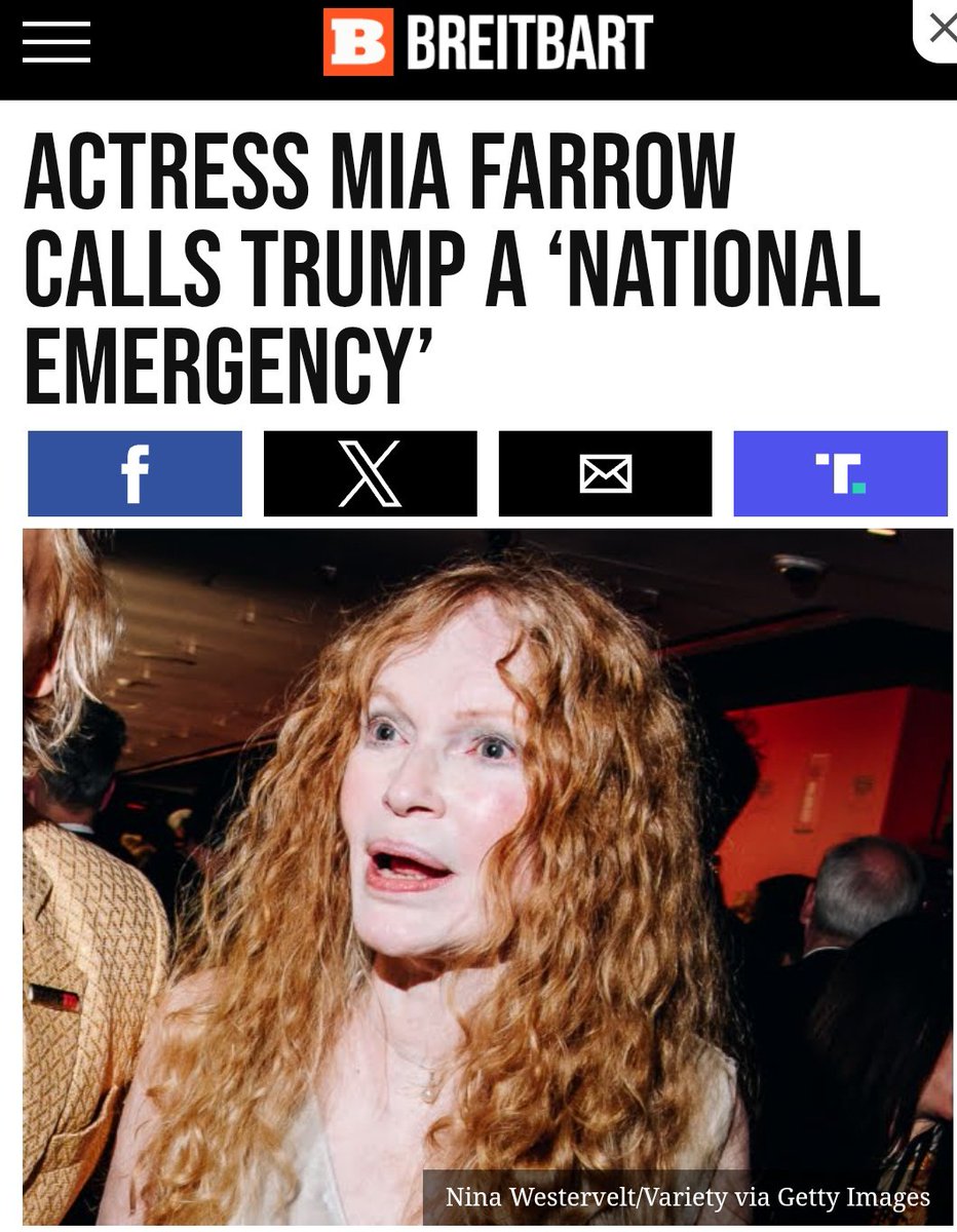 She says "The “national emergency” is that the president is deranged, not rational, incapable of running our country. He has surrounded himself with power hungry sycophants and utterly inept idiots" 🙄🙄🙄
What's your response to Mia Farrow?