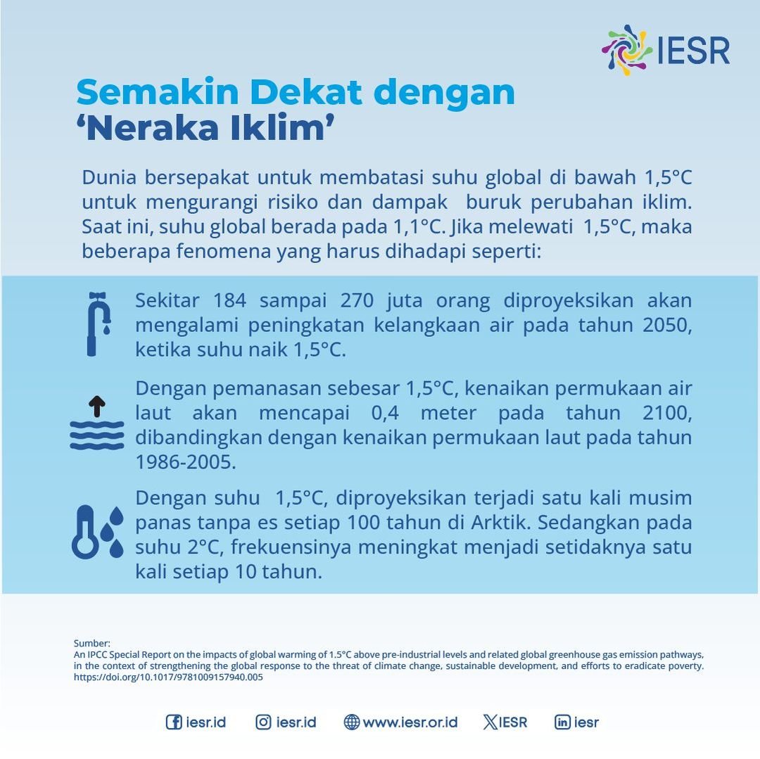 IESR's tweet image. Gugatan warga Pulau Pari jadi sinyal bahwa masyarakat terdampak #krisisiklim bisa menempuh jalur litigasi untuk menuntut tanggung jawab perusahaan dengan emisi tinggi.

Pemerintah perlu mendorong industri intensif #emisiGRK di Indonesia memiliki target #dekarbonisasi yang