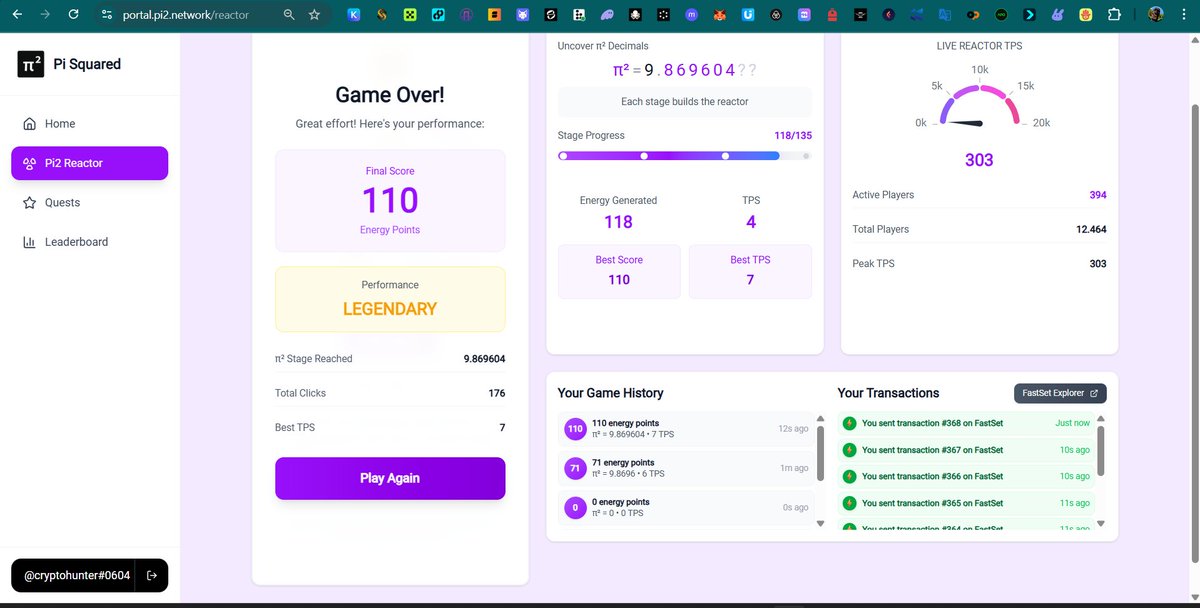 cryptohunter175's tweet image. this is my score, come on join us @pisquared , #Pi_Squared @changecans @feeeee_no @hackachain