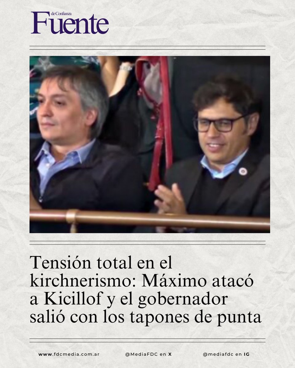 #Política | Feroz interna en el kirchnerismo

La interna kirchnerista sigue su escalada en un clima turbulento que parece no tener fin. Máximo salió a pegarle a Kicillof por una supuesta falta de inversiones en Quilmes, y desde la gobernación salieron a pegarle.