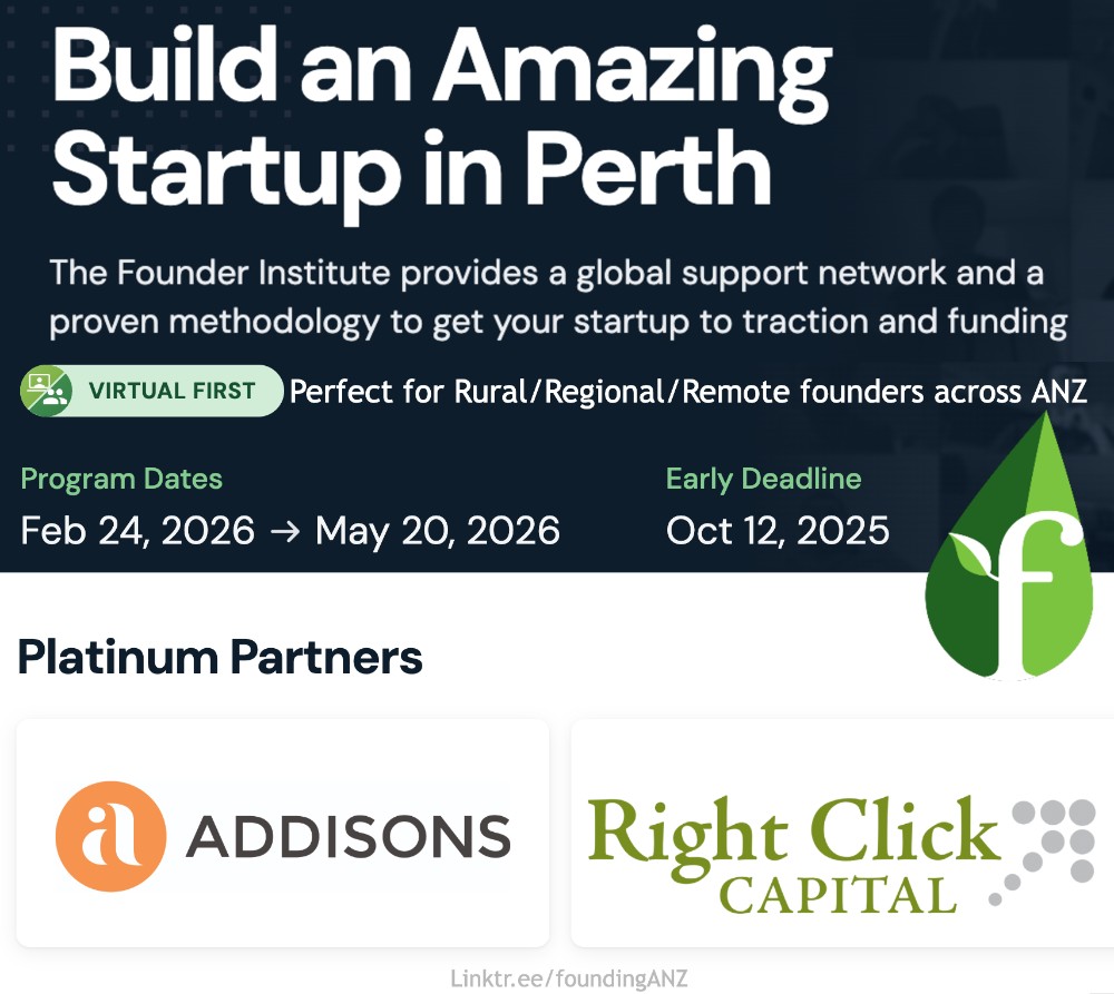 FoundingSyd's tweet photo. #StartupPerth #StartPerth #StartWA #StartupWA #Perth #WA #FiWorldwide #FounderInstitute @founding https://t.co/oZndNyiMyA