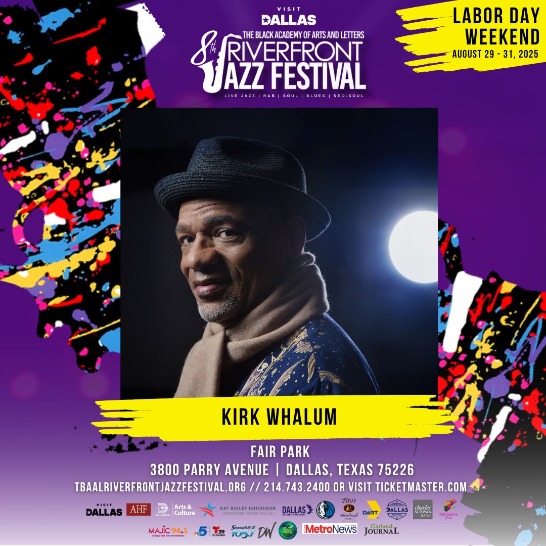 The Black Academy of Arts and Letters, Inc. (@tbaal) on Twitter photo π·πΆ We're partying all LABOR DAY WEEKEND at the 8th Riverfront Jazz Festival!
πThe Historic Fair Park
ποΈ August 29-31, 2025
ποΈ WAYS TO PURCHASE:
π Ticketmaster.com
π² 214-743-2400
π TBAAL Box Office β 1309 Canton St., Dallas, TX
π More info: tbaalriverfrontjazzfestival.org π·πΆ We're partying all LABOR DAY WEEKEND at the 8th Riverfront Jazz Festival!
πThe Historic Fair Park
ποΈ August 29-31, 2025
ποΈ WAYS TO PURCHASE:
π Ticketmaster.com
π² 214-743-2400
π TBAAL Box Office β 1309 Canton St., Dallas, TX
π More info: tbaalriverfrontjazzfestival.org