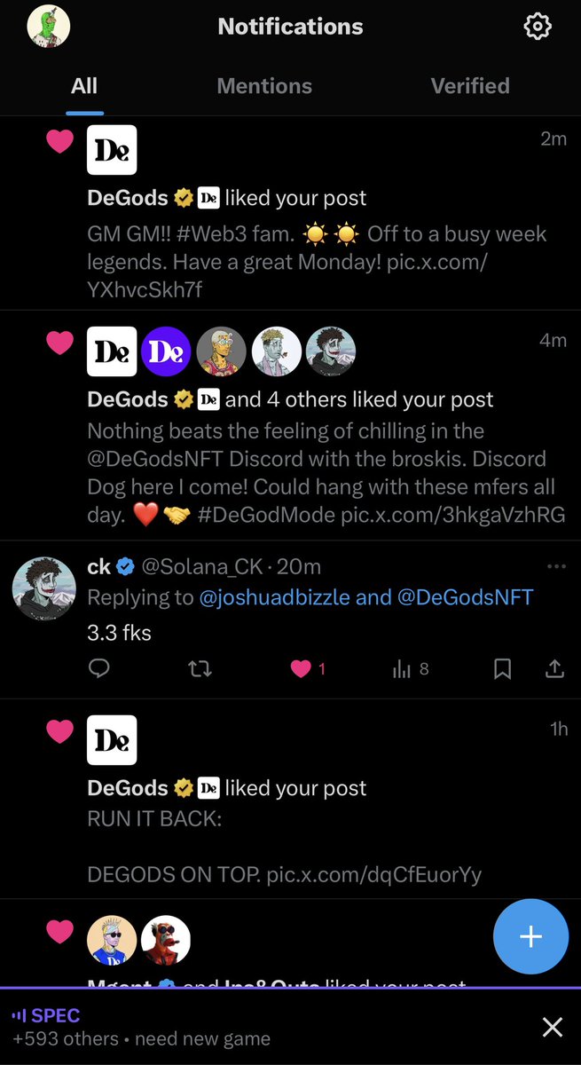 joshuadbizzle's tweet image. Nothing but love for @DeGodsNFT I truly support and believe in you and the entire community like nothing else. There are some things in this life that I know are special, DeGods is one of them. Almost magic-like tbh. You become something better and evolve when you become a DeGod.