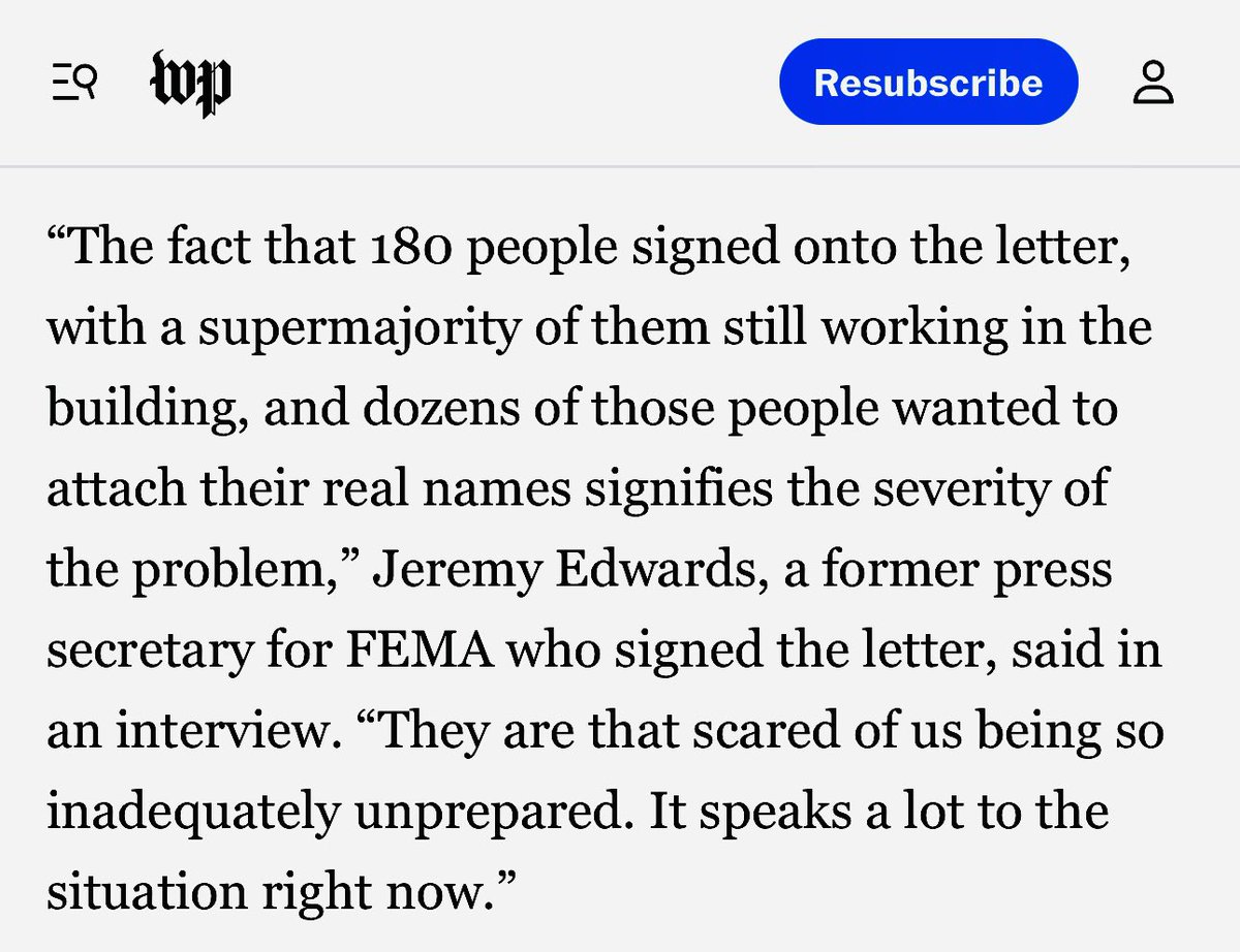 Wow. When I first read about this I assumed this was an anonymous letter. But turns out they had the courage to sign their names to it knowing the consequences of a highly vindictive Trump. Lots of respect. washingtonpost.com/climate-enviro…