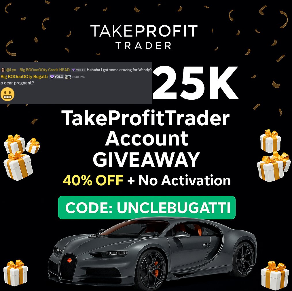 🔥Giveaway Alert🔥
Looks like I'm gonna be an UNCLE again! Congrats to my BFF <a href="/romanelyn/">Lyn</a> 

Giving out 1x25K <a href="/TakeProfitLLC/">TakeProfitTrader</a>  eval
Rules:
1⃣ follow <a href="/romanelyn/">Lyn</a> 
2⃣ Like and RT "BABY"
3⃣ tag 2 friends
Ends 9/2