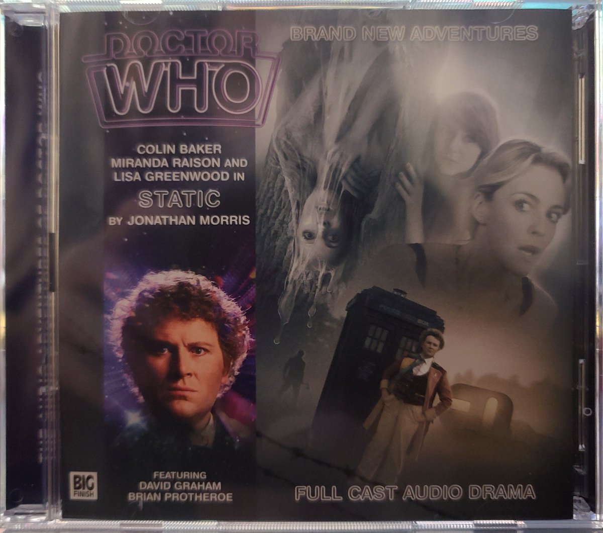 TheMetalWhovian's tweet photo. #NewProfilePic is my current #BigFinish relisten, "Static" by Jonathan Morris.
#DoctorWho #6thDoctor #Sixie #ConstanceClarke #FlipJackson #PhysicalMedia https://t.co/FBV8Eulaib