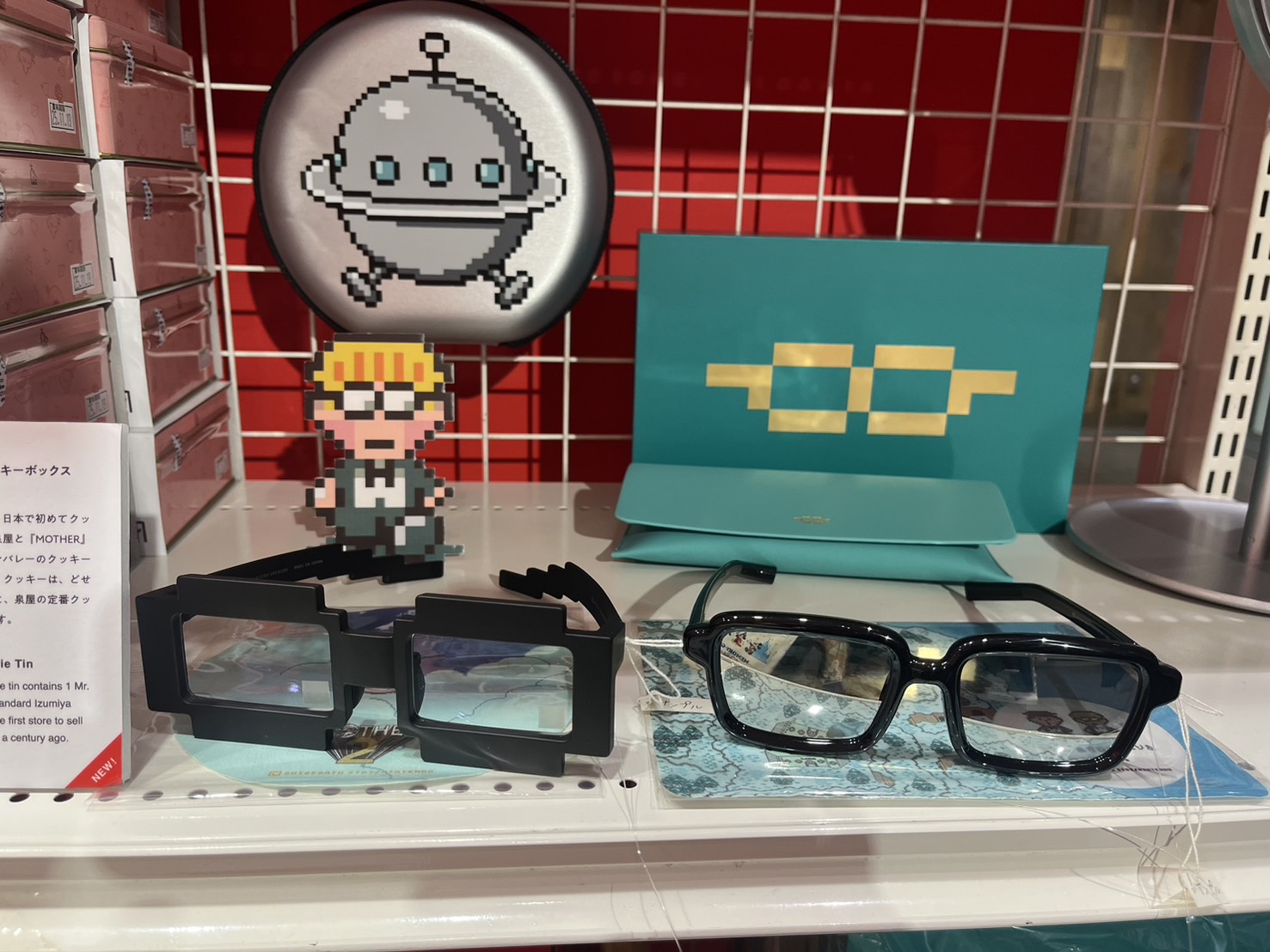 ドット　ジェフのメガネ　MOTHER2 マザー2 ほぼ日 ほぼ日MOTHERプロジェクト ✕ JINS 『MOTHER2』ジェフのメガネが