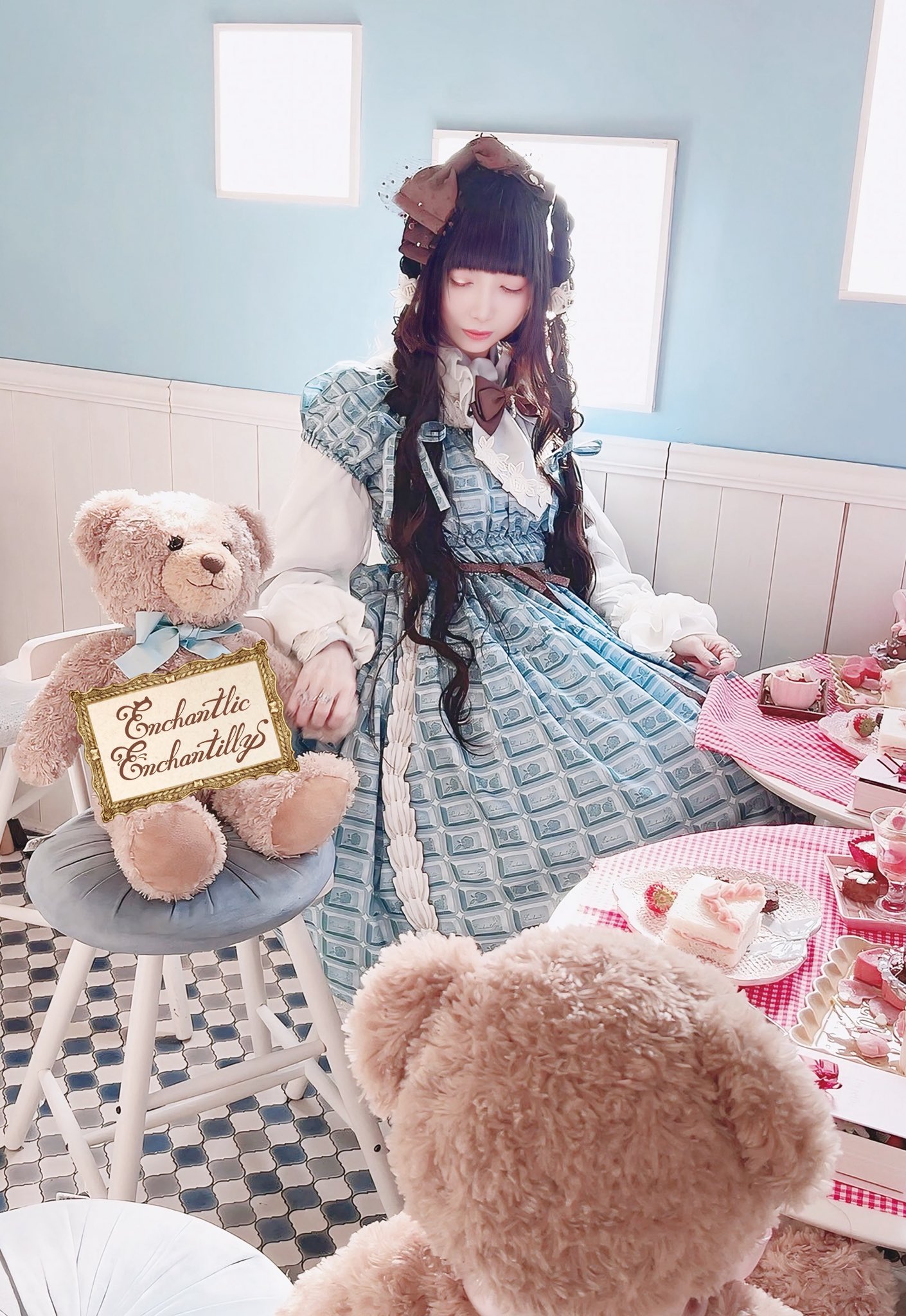 アンシャンテリックアンシャンテリー　ノーブルリボンタイブラウス　ネプチューン アンシャンテリックアンシャンテリーノーブルリボンタイブラウス
