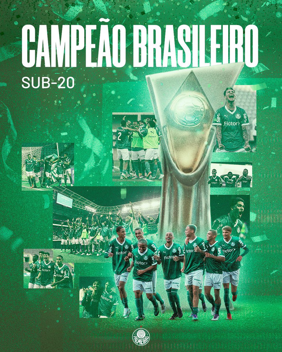 ACABOU! Palmeiras vence o Red Bull Bragantino nos pênaltis e é TETRACAMPEÃO do Campeonato Brasileiro sub-20! 🏆🟢⚪️🐷

📸 SEP