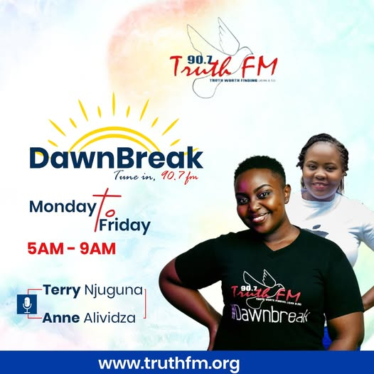 "Everywhere I go I see you right there
In the beauty of nature you shine all around
For you are everything..."
Join <a href="/terryseih/">terry seih</a>  and <a href="/annealividza/">Anne Alividza</a>  on #DawnBreak #TheBreakfastVoiceOfTheCity #TruthWorshipWednesday
CALL/WHATSAPP 0727907907. Stream Live on truthfm.org.
