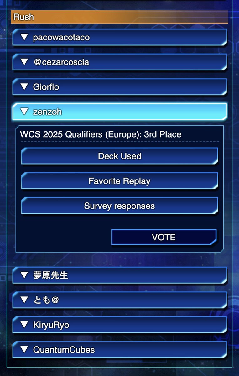 zenzohBMc's tweet photo. Thanks to everyone who is voting for me and cheering me on! It means a lot!
I feel very lucky and blessed to be able to participate 3 years in a row for the DL WCS. I’ll do my best! https://t.co/5yU2xPceyo