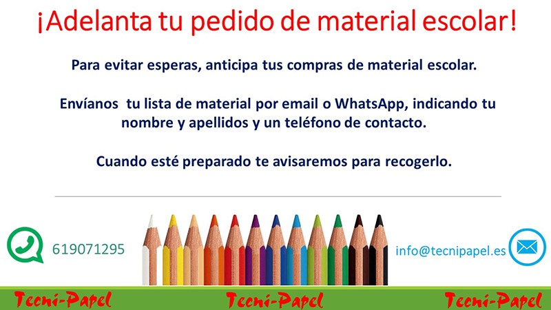 Adelanta tu pedido de material escolar y evita esperas!!! #vueltaalcole25 #VueltaAlCole