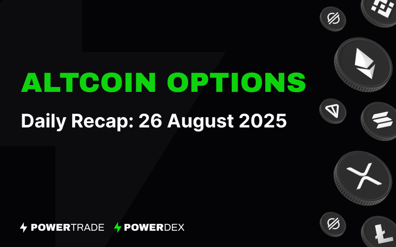 PowerTradeHQ's tweet photo. Altcoin Options Daily Recap by Powertrade: August 26, 2025

BTC + ETH still king of OI.
$BTC dominates w/ ~$308M OI, huge deep-dated Dec ‘25 calls at 140k+ strikes.

$ETH steady at ~$63M, mainly Dec ‘25 2700C + 3500C.
The majors remain the gravity well of the options market.