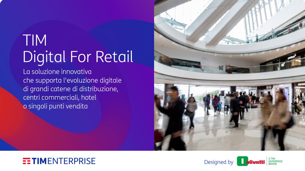 OlivettiOnline's tweet image. #TIMdigitalForRetail è la soluzione di #TIMEnterprise, powered by #Olivetti, che supporta l&apos;evoluzione digitale di grandi catene commerciali o singoli shop, permettendo di offrire al cliente finale un’esperienza d&apos;acquisto innovativa 🛍️📲

Scopri come ➡️ bit.ly/TIMdigitalForR…