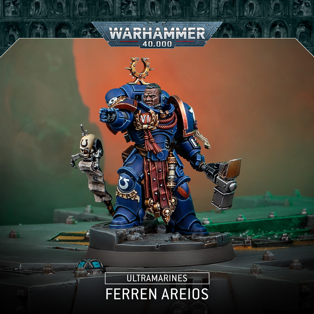 中隊長フェレン・アレイオスが任務に就く！🔨

Black Libraryの小説『Dawn of Fire』のスターが卓上に姿を現した。
ウルトラマリーンの第六中隊の中隊長については下記リンクよりチェック🙌
🔗ow.ly/n3YS50WMAeX

#ウォーハンマー #BlackLibrary