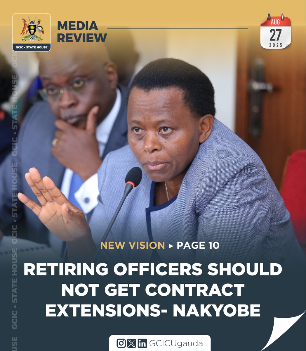 The Head of Public Service and Secretary of the Cabinet, Lucy Nakyobe, has said the Government should stop granting contract extensions to senior officers after retirement, insisting such positions should be left for younger officers still in active service.