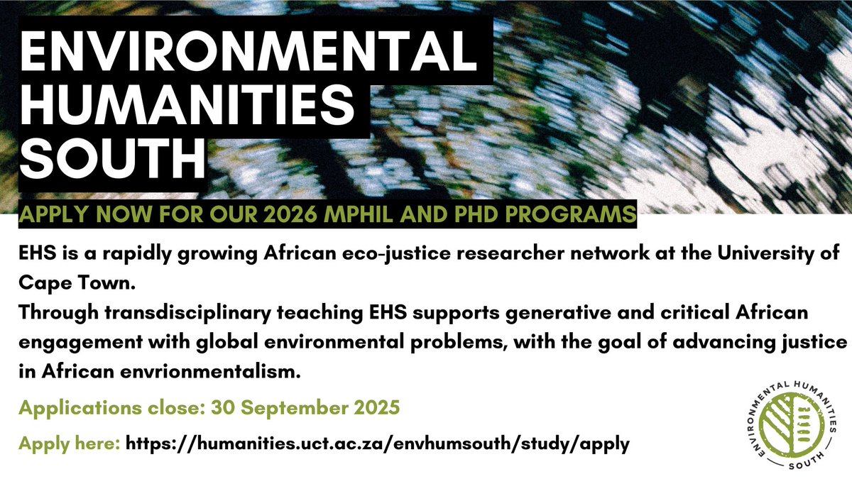 EHS - Environmental Humanities South tweet media