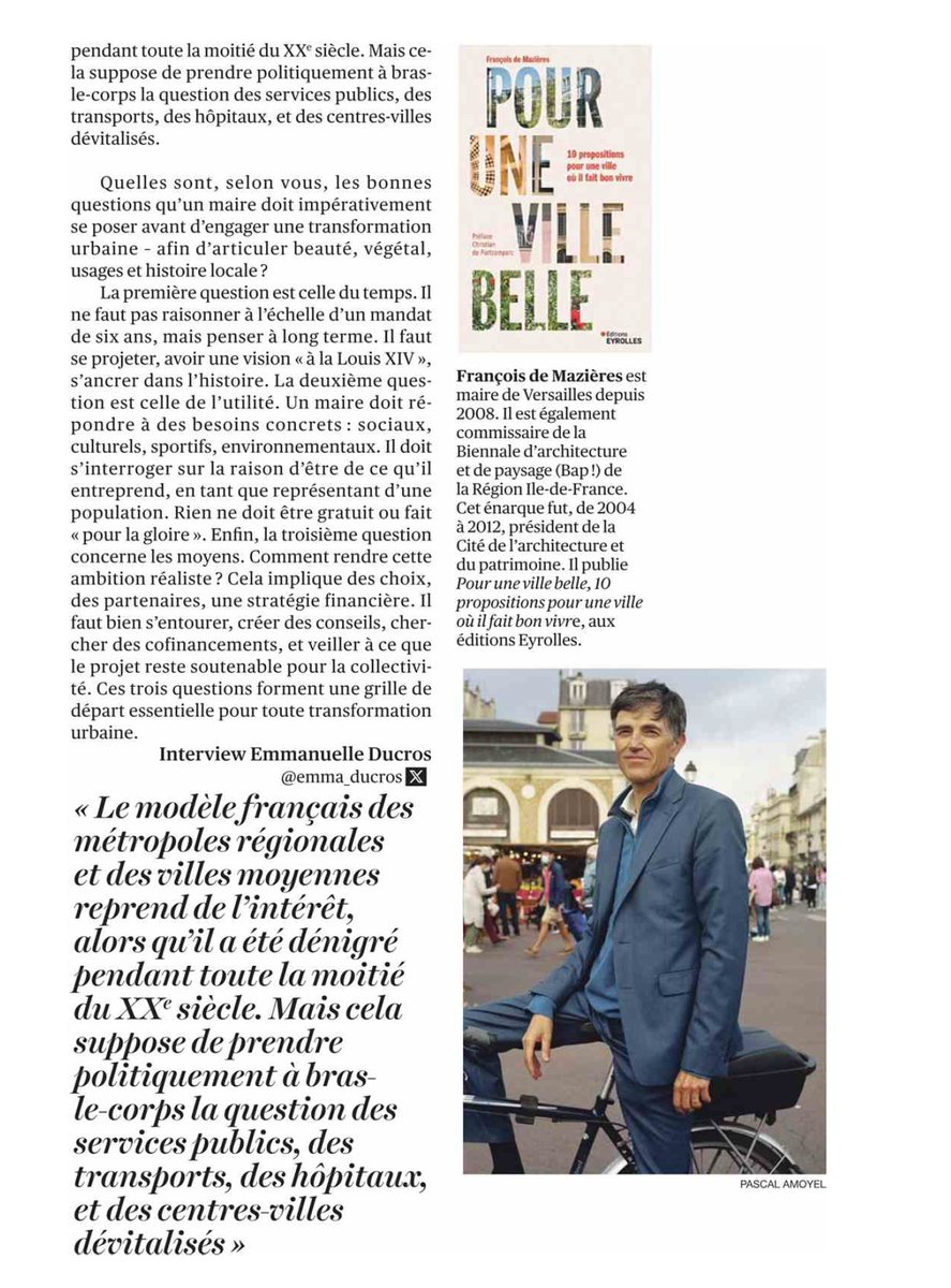 " La beauté en ville n’est ni nostalgie ni conservatisme, elle se réincarne dans l’intégration des préoccupations environnementales "
Retrouvez mon interview dans l'Opinion
#architecture #urbanisme