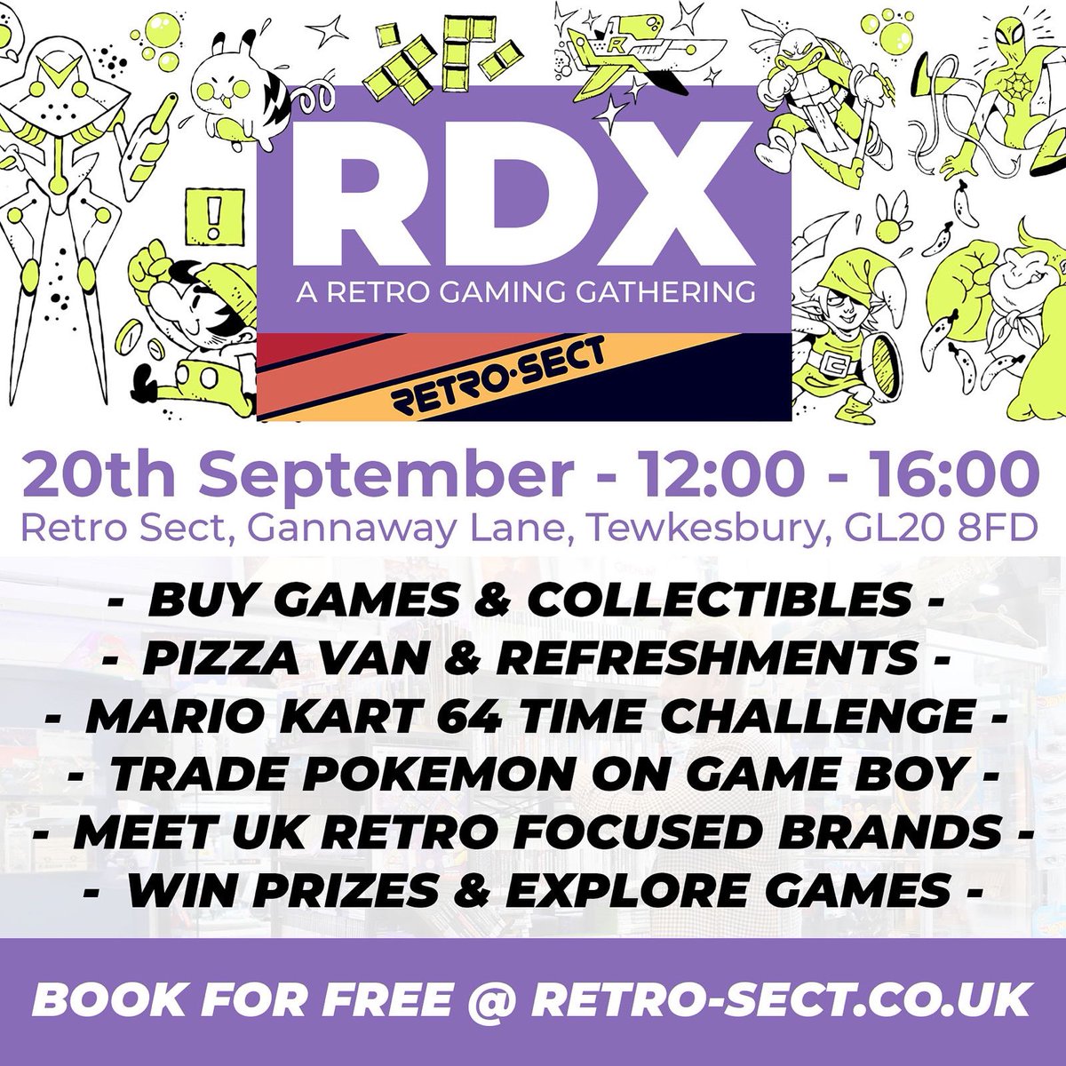 We’re putting on a FREE event for our community, hosted in one of our favourite retro games stores in the UK <a href="/Retro_Sect/">Retro.Sect</a> 🎉

Pizza, retro games, coffee and a handful of great UK based retro-brands will be attending such as <a href="/ongamesjournal/">ON games journal</a>, <a href="/evercaderetro/">Evercade</a>, <a href="/MyGAIME/">G'AIM'E</a> and