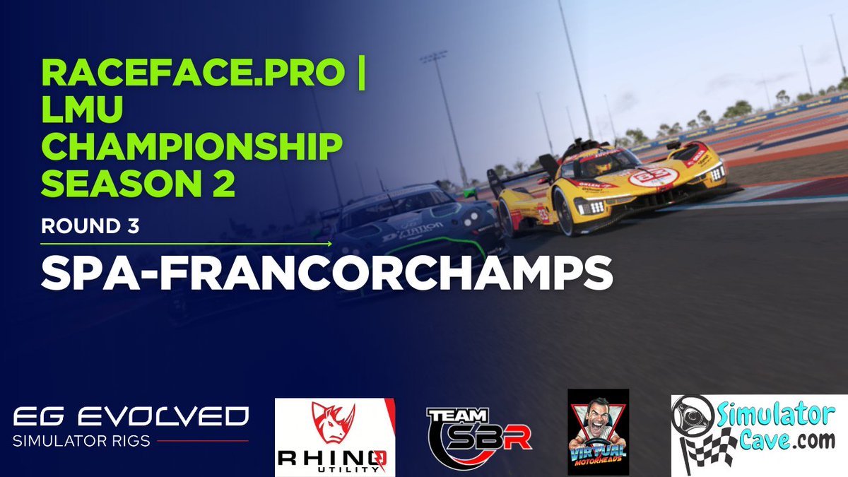 RaceFacePro's tweet image. Round 3 of the RaceFace.Pro LMU Championship hits Spa-Francorchamps tonight! 🏁
Hypercars + GT3 multiclass at the legendary 7 km track with the iconic Eau Rouge/Raidillon.

📺 Live: youtube.com/live/z_uiBrXQB…